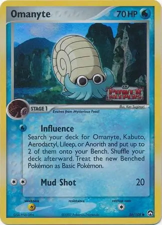 EX Power Keepers Omanyte #56/108 reverse holo